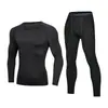 Traje Deportivo Ajustado de Secado Rápido para Hombre Manga Larga Pantalón Largo Ropa para Correr Fitness Entrenamiento Alta Elasticidad Transpirable Ropa Deportiva para Exteriores