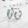 Hensen Cobre Incrustado Zircônia Geométrica Agulha Reta Piercing de Orelha Estilo Mini Exquisito Borda Fivela de Orelha 6/8mm Brincos de Menina