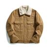 Chaqueta de pana con solapa para hombre Moomaike Chaqueta casual simple nueva de invierno 2025 para hombre 80490
