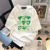 Venta al por mayor Exportación Pareja Manga Corta Holgada Elegante Camiseta Estilo Hong Kong Estampado de Oso Fresa Verano Nuevo Camisa de Media Manga