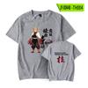 Suministro transfronterizo Ghost Blade nueva camiseta de manga corta de verano para mujer cuello redondo parejas ropa suelta de media manga al por mayor