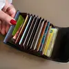 Bolsa de Cartões Feminina Grande Capacidade Compacta Carteira de Motorista Europeia e Americana Multi-Cartões Estojo de Cartões Multifuncional Porta-Moedas Carteira de Identidade Feminina