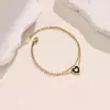 Pulsera con Colgante Geométrico de Corazón Irregular de Nuevo Estilo, Oro de 18 Quilates, No se Desvanece, Moderna, Versátil, Joyería de Alta Gama