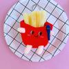 Peluches boutique máquina de garras muñeca mochila bolsa adornos lindo hamburguesa papas fritas llavero colgante mayoreo