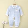 Mono de bebé para Primavera y Otoño Algodón Puro Sin Huesos Ropa para Recién Nacidos Ropa Interior de Bebé Clase A Pijamas Ropa con Abertura Inferior Ropa para Gatear 1