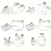 Molde de biscoito animal em aço inoxidável conjunto de 12 peças DIY molde de biscoito para assar