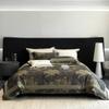 Mark Cross Outono e Inverno Luxo Acessível de Alta Qualidade Veludo Quente como Nuvem Algodão Dourado Escovado Conjunto de Roupa de Cama de Quatro Peças
