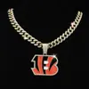 NFL Drop Oil Equipo Tigre Joyería de Equipo Logo de Equipo de Fútbol Colgante Deportivo Collar