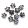 Colgante de cristal de vidrio brillante de colores con forma de estrella de mar de cinco puntas de 18 mm, accesorios para joyería DIY, accesorios para pendientes y collares