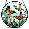 Adornos colgantes de vidrio multicolor de mariposas múltiples transfronterizos, decoraciones de vidrio para el hogar, decoraciones para ventanas, capta soles para el jardín
