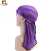 Comercio Exterior Popular Europeo y Americano para Hombres y Mujeres Trenza de Cola Larga de Satén de Seda Sombrero Pirata Punta Elástica Gorro de Quimioterapia