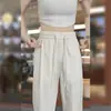Pantalones Ligeros y Transpirables de Estilo Artístico Retro para Hombre, Pantalones Largos de Pierna Recta Holgados de Verano