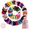 Ligas de Terciopelo de Lujo Transfronterizas para Mujer, Scrunchies de Terciopelo, Accesorios para el Cabello Amazon de 60 Colores, Venta al por Mayor Europea y Americana, Sin Daño al Cabello