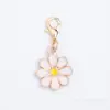 Colgante de historieta rosa con goteo de aceite, colgante de aleación en tono rosa, accesorios para manualidades, llavero decorativo, accesorios al por mayor