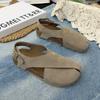 Sandálias Femininas Fechadas com Solas Grossas, Estilo Romano, Novidade Primavera/Verão 2026 Sapatinhos Slip-On Vazados Estilo Birkenstock, Sapatos de Cortiça Estilo Birkenstock