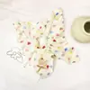 Scrunchie Quadrado Floral Moderno com Laço Versátil para Rabo de Cavalo Feminino Acessório Doce para Cabelo