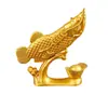 Figurinha de Peixe Dourado da Sorte de Ano Novo Yuanbao Artesanato Giratório Atrai-Riqueza Decoração para Sala de Estar Escritório Presente