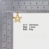 Pingente Estrela de Cinco Pontas Vazado Multicor Retrô 16x14mm Liga de Zinco Acessórios DIY Colar Brinco Acessórios para Joias Atacado