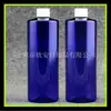 Botella plana azul de 500 ml Botella para loción botella para rellenar botella con tapa normal botella para detergente PET botella para agua de rosas botella para agua pura