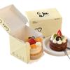 Pastelería de Celebridad de Internet Caja para Pastel Cortado en Piezas Caja de Embalaje Mousse Mil Capas Mini Postre Caja de Embalaje Impresa con Logotipo para Uso Comercial
