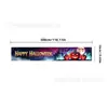 Exportación transfronteriza de decoraciones de vallas de Halloween, pancartas largas, telas decorativas colgantes para porches de patio de Halloween, banderas decorativas