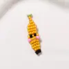 Lindos Dibujos Animados Tejidos con Cuentas Plátano Piña Manzana Pendientes de Fruta DIY Colgantes de Oreja Cadena de Teléfono Colgante de Llavero