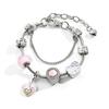 Pulsera Pandora con diseño de gato Sanrio KT de dibujos animados, gran oferta transfronteriza de Amazon, joyería al por mayor.