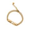 Pulsera Sencilla de Acero Inoxidable Mobius para Pareja Transfronteriza Grabado DIY Símbolos Infinitos Ins Regalo Conmemorativo para Hombres y Mujeres