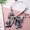 Cuello JK Lazo a Cuadros Uniforme para Foto de Graduación Estilo Universitario Japonés para Mujer Mariposa Decorativa Falda a Cuadros Mismo Cuadro Pequeño