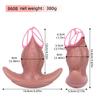 Dildo de Pene Masculino Simulado Palo de Masaje Vibratorio de 10 Frecuencias Masturbación Privada Palo de Orgasmo Cola de Personaje para Actuación Tapón Anal