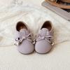 Nuevos Zapatos Retro con Lazo Birkenstock para Niños Primavera y Otoño Estilo Coreano con Velcro Puntera Redonda para Niñas y Niños de Edad Media