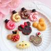 Simulação Dos Desenhos Animados Mickey Mouse Pão Biscoitos Resina Alimentos Jogar Acessórios DIY Crianças Dos Desenhos Animados Broche Pingente Pingente