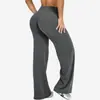 Pantalones de Yoga Rectos de Venta Caliente Transfronteriza en Stock para Mujer, Adelgazantes, de Secado Rápido, Tacto de Alta Gama, Sin Líneas Incómodas, Adecuados para Uso al Aire Libre, Pantalones Elásticos de Pierna Ancha