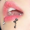 Dientes Internos Cadena de Hueso Estrella Labio Uña Oreja Hueso Uña 1.0 Dientes Lindo Personalidad Nicho Dulce Genial Especia Perforación Joyería