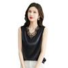 Camisola branca feminina, roupa íntima, tamanho grande, cobertura de barriga, renda, ácido acético, top, verão, roupa externa, camisa de base