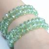 Agujero verde 8mm pulsera de cristal verde Fantasma con cuentas hechas a mano pulsera de cristal tallado gema venta al por mayor