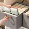 Artefacto de almacenamiento de pantalones Caja de almacenamiento de ropa Caja de almacenamiento de ropa en capas para el hogar Bolsa de almacenamiento de armario Caja de almacenamiento