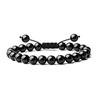 Jóias de Comércio Exterior 8mm Ágata Turquesa Branca Olho de Tigre Pulseira de Cristal Tecida à Mão Pulseira de Casal Atacado Amazon