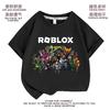 Ropa de Roblox, camiseta de verano de manga corta para niños, ropa para niños, camiseta de fondo para niños y niñas de tallas medianas y grandes