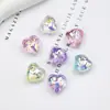 Dingyi Cuentas Corazón de Pedrería Transparente Cuentas Luna Fría Acrílico Galvanizado de Alto Brillo Cuentas Sueltas Cuentas en Hilo Accesorios para Joyería