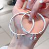 Pulsera de plata antigua para mujer, pulsera de plata 9999 de segunda generación, estilo chino, moda, accesorios de plata al por mayor