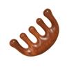 Pente de Sândalo Dourado Pente de Massagem Pente Meridiano para Cabeça Pente de Cinco Dentes Artefato para Terapia Capilar Pente de Dentes Largos Pente de Massagem Meridiana