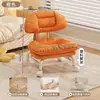 Banqueta Giratória com Rodas, Cadeira com Encosto Preguiçoso, Cadeira Doméstica de Metal Silenciosa com Rodas, Banqueta Redonda, Andador Infantil, Banqueta Baixa com Rodinhas