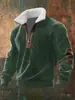 Ropa de Hombre 2025 Sudadera con Cuello de Piel Transfronteriza Europea y Americana Estampado Digital de Moda Corte Ajustado D189