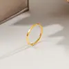 Anel Liso 1,5mm para Mulheres, Simples e Versátil, Aço Titânio para Homens e Mulheres, Anel de Casal Estilo Ins Sinal de Menos Que Não Desbota