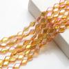 11x 15 cuenta de vidrio de cristal de diamante de agujero mediano de dos puntas colgante color electrochapado pulsera diy joyería accesorios para el cabello colgante