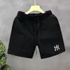 Venda Quente de Verão Casaco Fino Estilo Coreano Tendência Reta Solta Versátil Marca Tendência Calças Esportivas Casuais de Cinco Pontos Masculinas