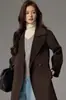 Abrigo de Lana Cachemir Doble Cara 2025 Nuevo Otoño e Invierno Elegante de Un Botón Abrigo de Lana para Mujer Abrigo Alto