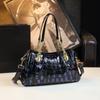 Moda 2026 Nova Bolsa Feminina com Padrão de Crocodilo, Bolsa de Maternidade Elegante em Couro Macio, Bolsa Transversal de Ombro