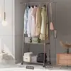 Cabide Trapezoidal Multifuncional, de Chão, para Quarto e Moradia de Aluguel, com Rodas, Armazenamento Multicamadas, Móvel para Apartamentos Pequenos
